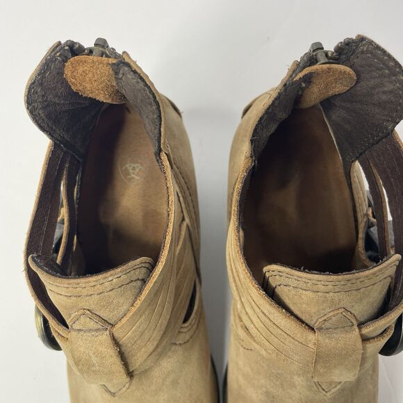 Ariat Dulce Ankle Boots Leather Western Brown Buckle Heel Women’s size 8.5B - Picture 7 of 14